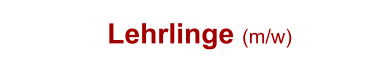 Lehrlinge (m/w)